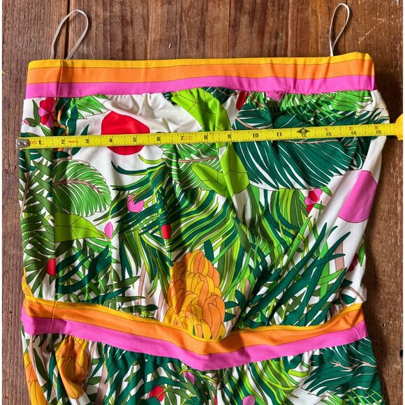 Trina Turk Strapless Tropical Print Romper | Size Small - Picture 3 of 9
